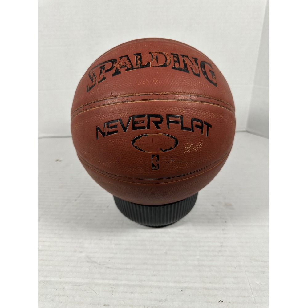 Spalding Never Flat Basketball Official NBA Size 7 Composite Leather Orange